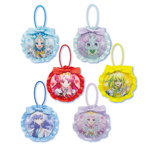 ゴムひも付きロゼット風チャーム